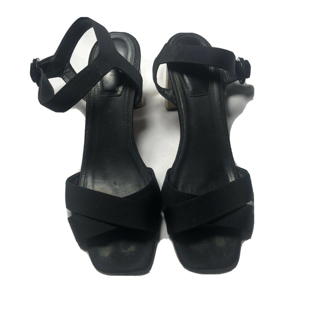 Doen Agnes Wood Block Open‎ Toe High Heels Sandals